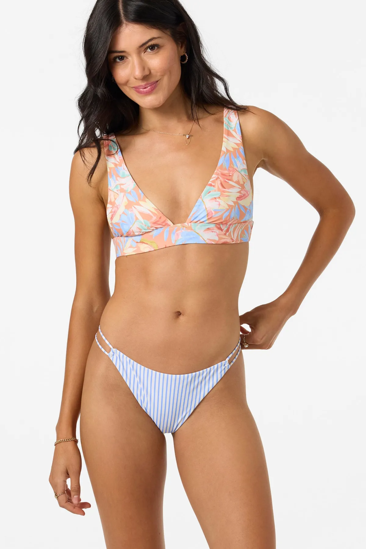Bikini Tops^O'Neill Almeria Tropical Cancun Bralette Top - | multi clr
