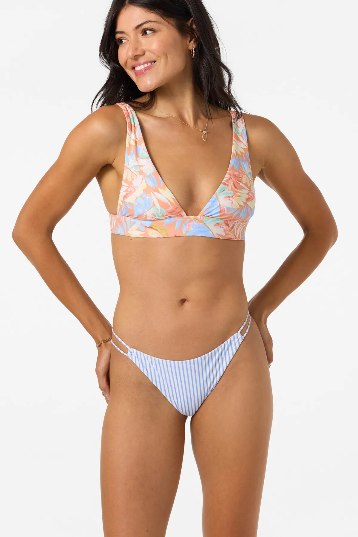 Bikini Tops^O'Neill Almeria Tropical Cancun Bralette Top - | multi clr
