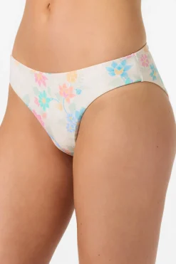 New Arrivals|Bikini Bottoms^O'Neill Bali Floral Comber Mid Rise Revo Medium Bottoms - | tapioca