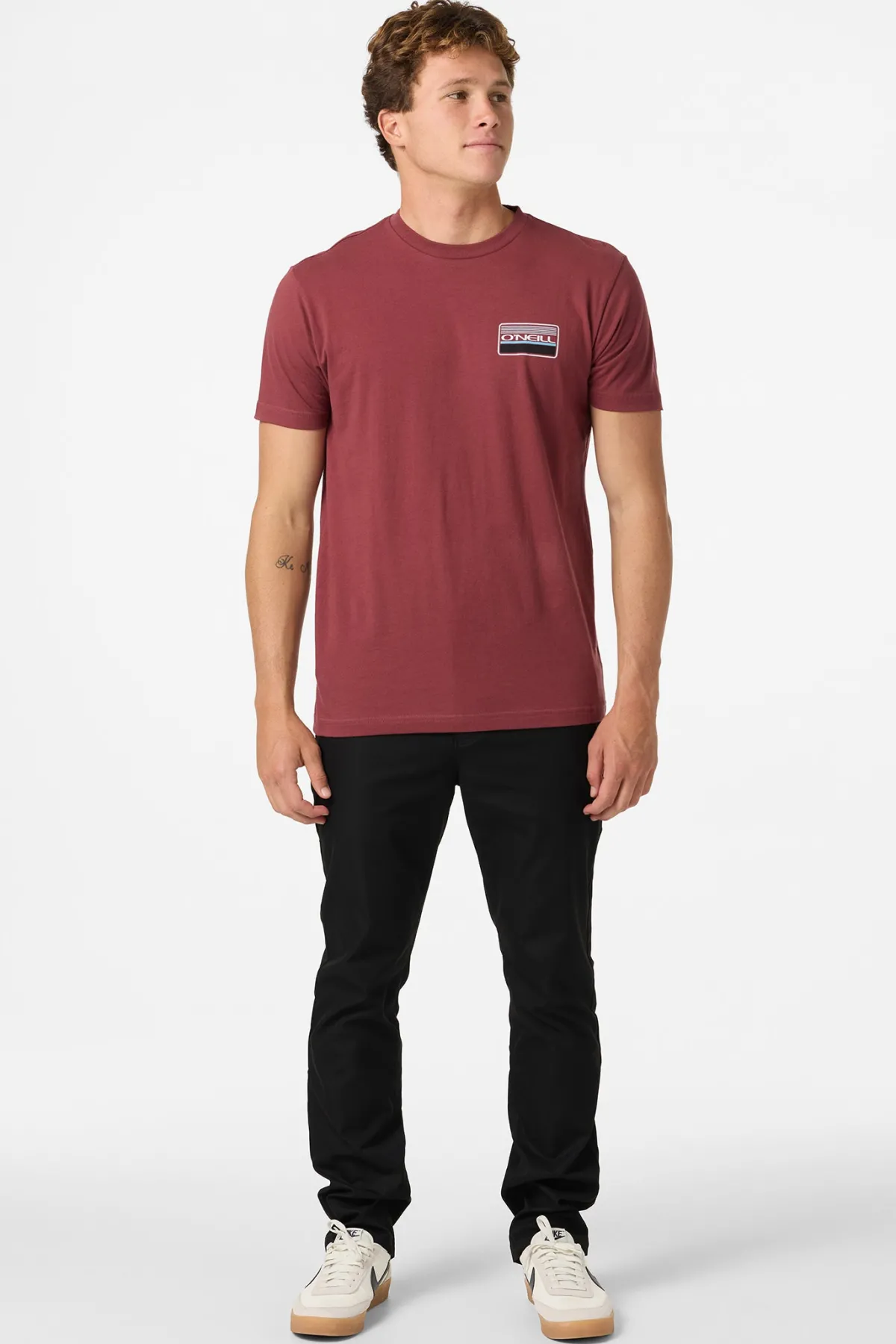 Tees & Tanks^O'Neill Banner Standard Fit Tee - | oxblood red
