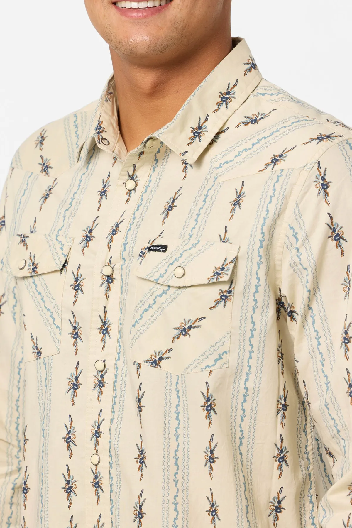 Shirts & Flannels^O'Neill Bar Dog Long Sleeve Standard Fit Long Sleeve Shirt - | lt khaki