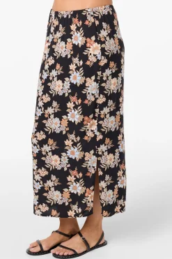 Bottoms|Best Sellers^O'Neill Bellamy Bali Floral Midi Skirt black