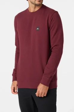 Hoodies & Fleece^O'Neill Blocked Out Crew Crew Neck Fleece - | burgundy