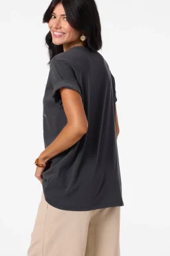 Graphic Tees & Tanks^O'Neill Botanic Blossom Tee - | washed black