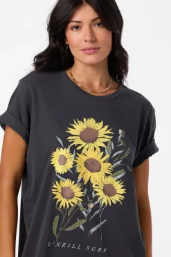 Graphic Tees & Tanks^O'Neill Botanic Blossom Tee - | washed black