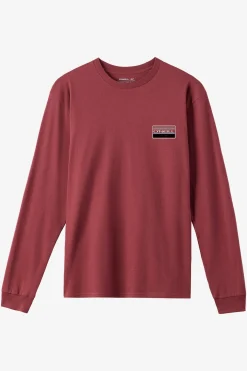 Tops^O'Neill Boy's Banner Long Sleeve Tee - | oxblood red