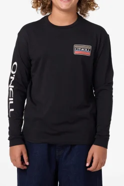 Tops^O'Neill Boy's Banner Long Sleeve Tee - | black