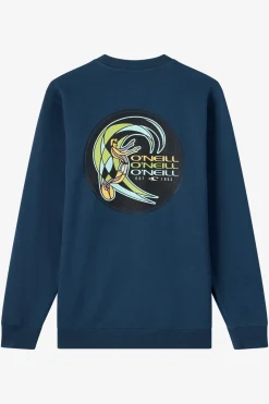 Tops^O'Neill Boy's Fifty Two Cliffs Crew Crew Neck Fleece - | midnight navy