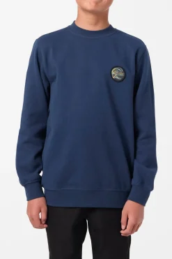 Tops^O'Neill Boy's Fifty Two Cliffs Crew Crew Neck Fleece - | midnight navy