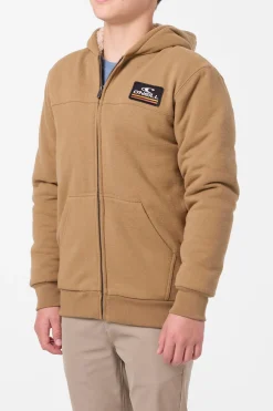 Tops^O'Neill Boy's Fifty Two High Pile Zip Zip Fleece - | dark khaki