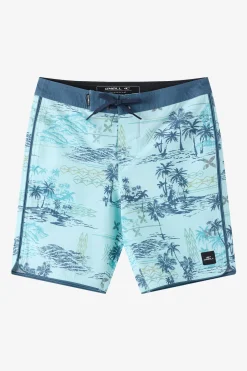 Boardshorts^O'Neill Boy's Hyperfreak Mysto Scallop 17" Boardshorts - | canal blue
