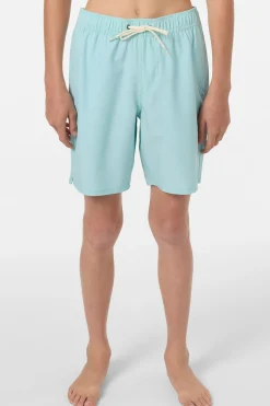 Boardshorts^O'Neill Boy's Lennox Hermosa Solid Volley 16" Swim Trunks Trunks - | canal blue