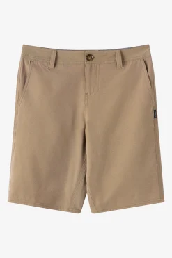 Bottoms^O'Neill Boy's Reserve Light Check 18"'' Hybrid Shorts - | dark khaki 2