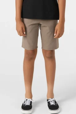 Bottoms^O'Neill Boy's Reserve Light Check 18" Hybrid Shorts - | brown
