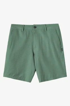 Bottoms^O'Neill Boy's Reserve Light Check 18" Hybrid Shorts - | cilantro