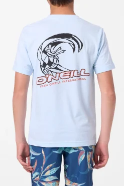 Tops^O'Neill Boy's Team Spike Tee - | sky blue heather