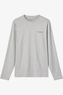 Tops^O'Neill Boy's TRVLR Upf Ls - Stacked Long Sleeve Pullover - | heather grey