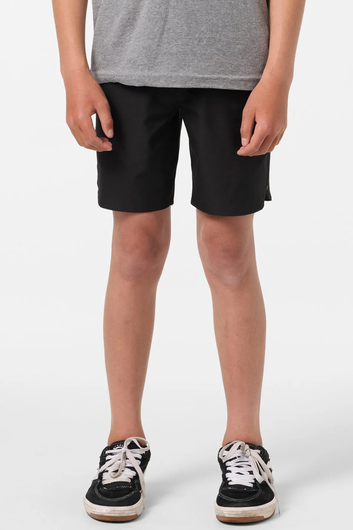 Bottoms^O'Neill Boy's Utility Scallop Hybrid 16" Hybrid Shorts - | black