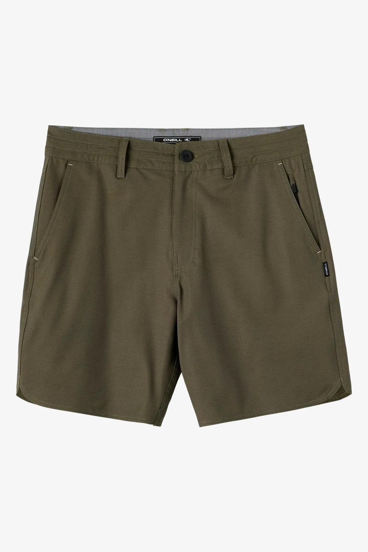 Bottoms^O'Neill Boy's Utility Scallop Hybrid 16" Hybrid Shorts - | army
