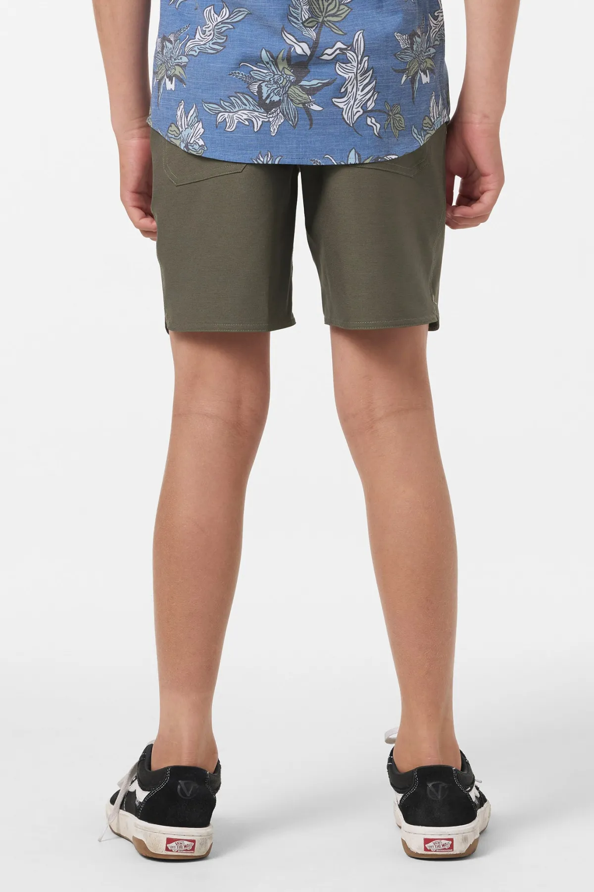 Bottoms^O'Neill Boy's Utility Scallop Hybrid 16" Hybrid Shorts - | army