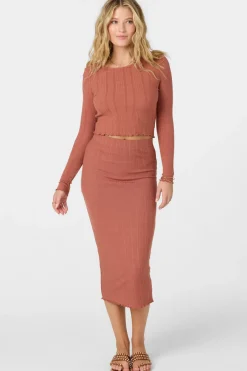 Bottoms^O'Neill Brennan Midi Skirts - | cedar wood