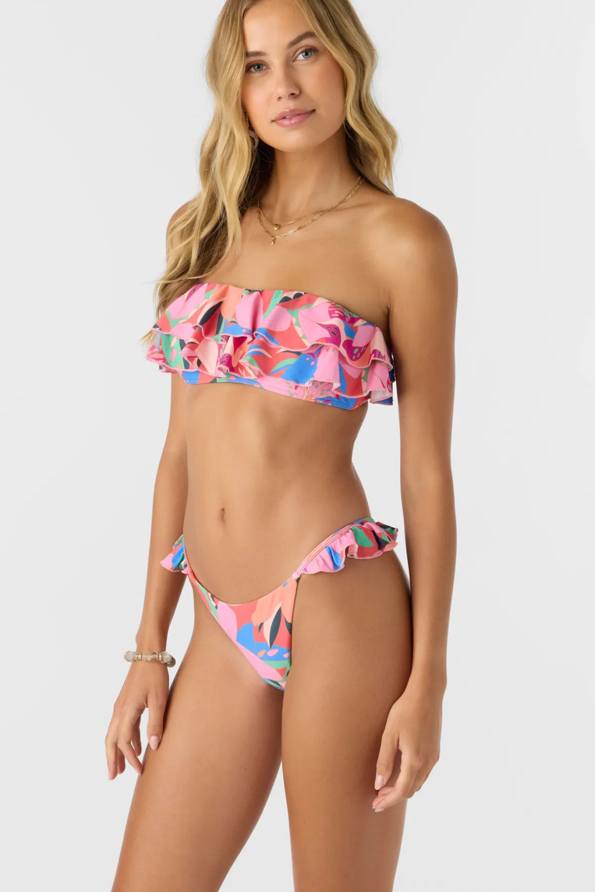 Bikini Tops^O'Neill Cabana Floral Diaz Bandeau Top - | multi clr