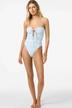 One-Pieces|New Arrivals^O'Neill Catamaran Plaid Poolside One-Piece azurine