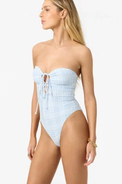 One-Pieces|New Arrivals^O'Neill Catamaran Plaid Poolside One-Piece azurine