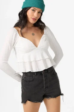 Tops^O'Neill Chloey Long Sleeve Top winter white
