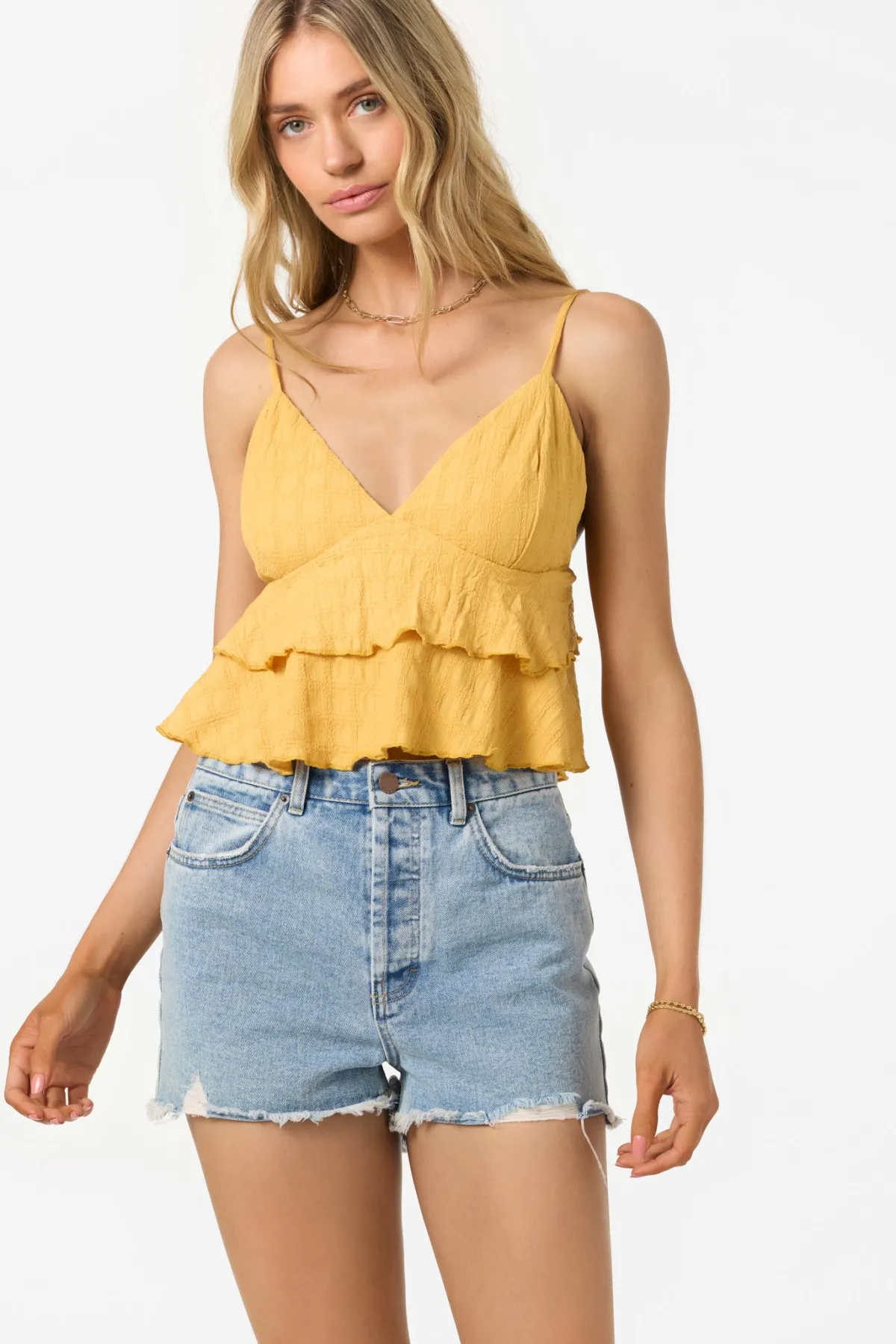 Tops^O'Neill Chloey Sleeveless Top - | bright gold