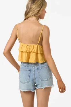 Tops^O'Neill Chloey Sleeveless Top - | bright gold