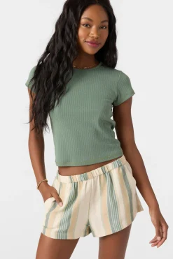 Bottoms^O'Neill Ciara Beach Shorts - | tapioca