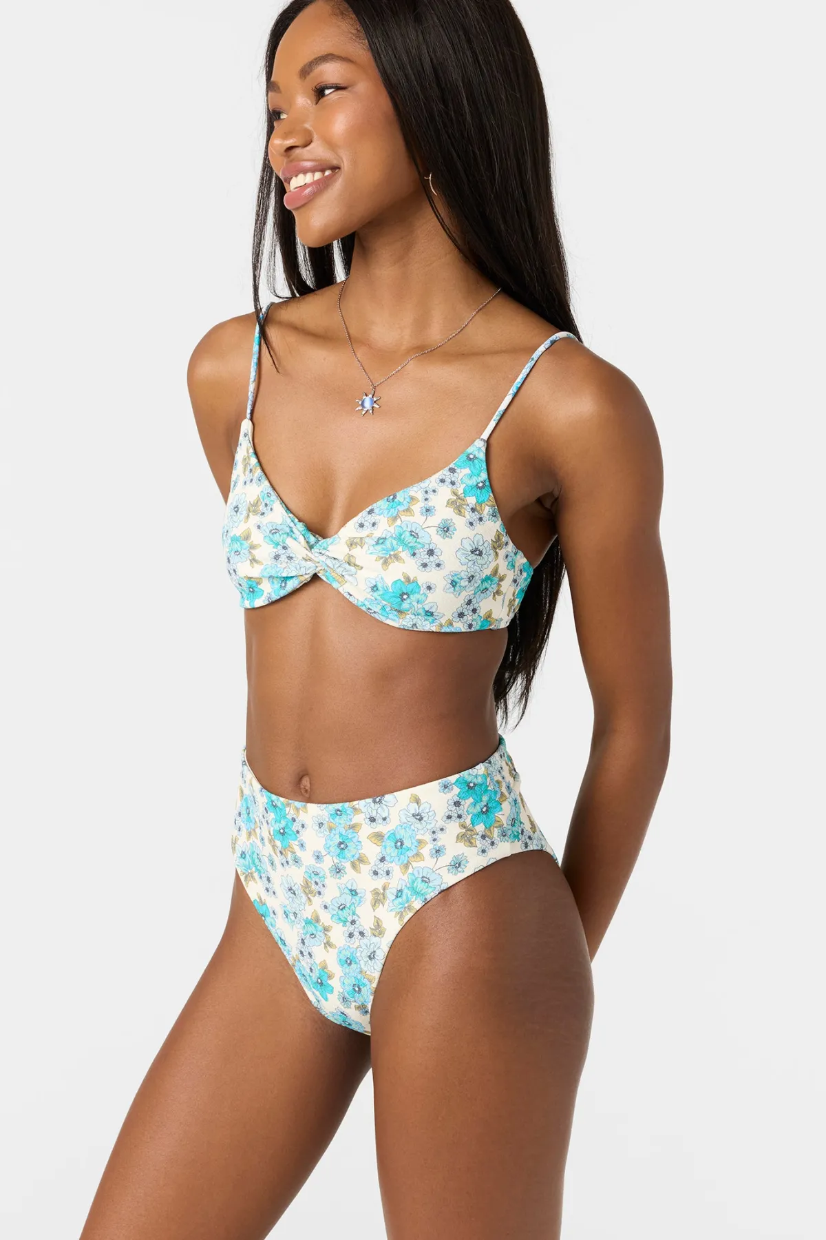 Bikini Tops^O'Neill Coastal Floral Malibu Bralette Top - | blue mist
