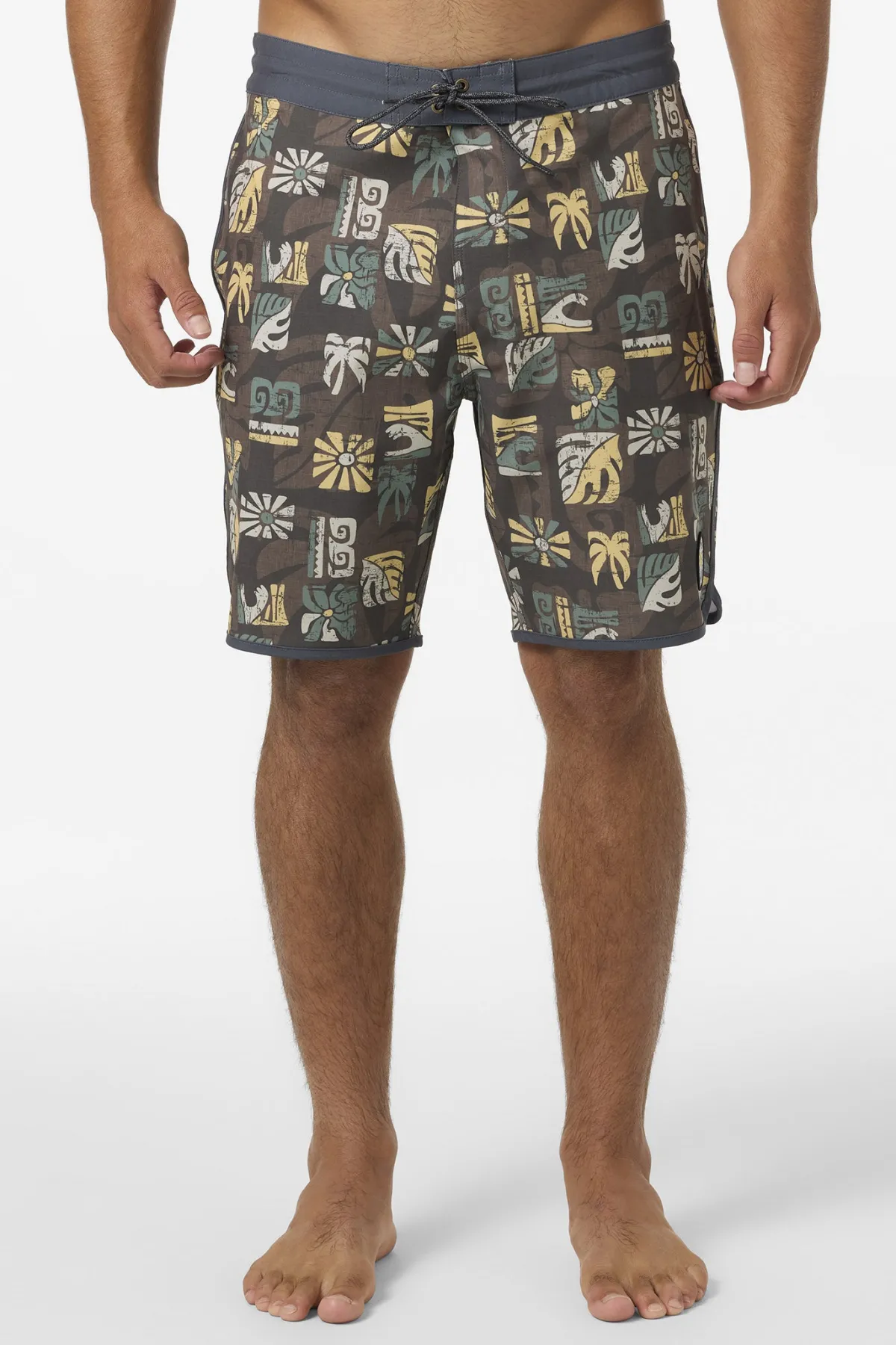Mid Length^O'Neill Cruzer Scallop 18" Boardshorts - | turkish coffee