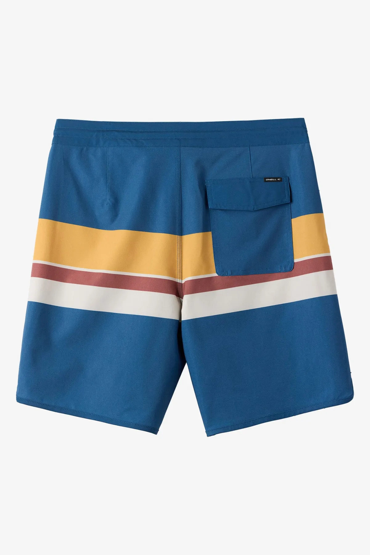Short Length^O'Neill Cruzer Stripe Scallop 18" Boardshorts - | indigo