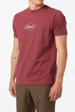 Tees & Tanks^O'Neill Diamond Standard Fit Tee - | oxblood red