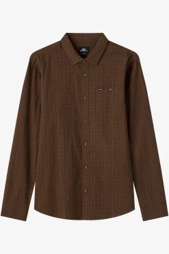 Shirts & Flannels^O'Neill Dodgy Ls Shirt Standard Fit Long Sleeve Shirt - | turkish coffee