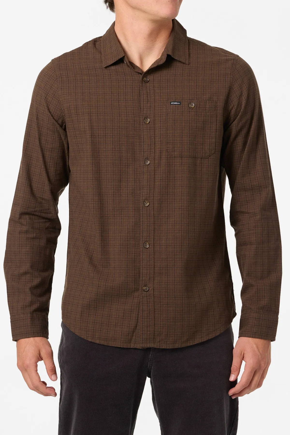 Shirts & Flannels^O'Neill Dodgy Ls Shirt Standard Fit Long Sleeve Shirt - | turkish coffee