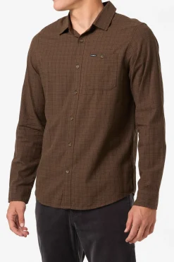 Shirts & Flannels^O'Neill Dodgy Ls Shirt Standard Fit Long Sleeve Shirt - | turkish coffee