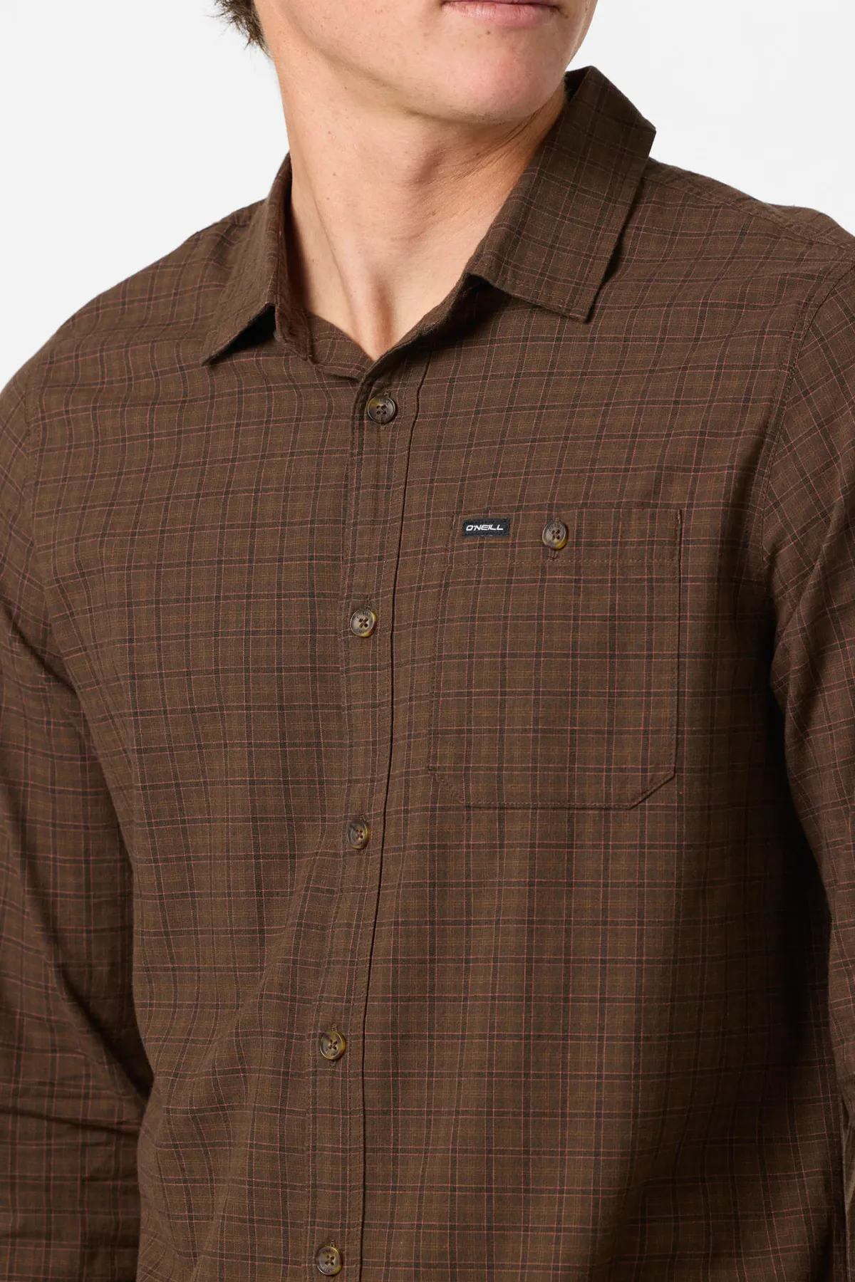 Shirts & Flannels^O'Neill Dodgy Ls Shirt Standard Fit Long Sleeve Shirt - | turkish coffee
