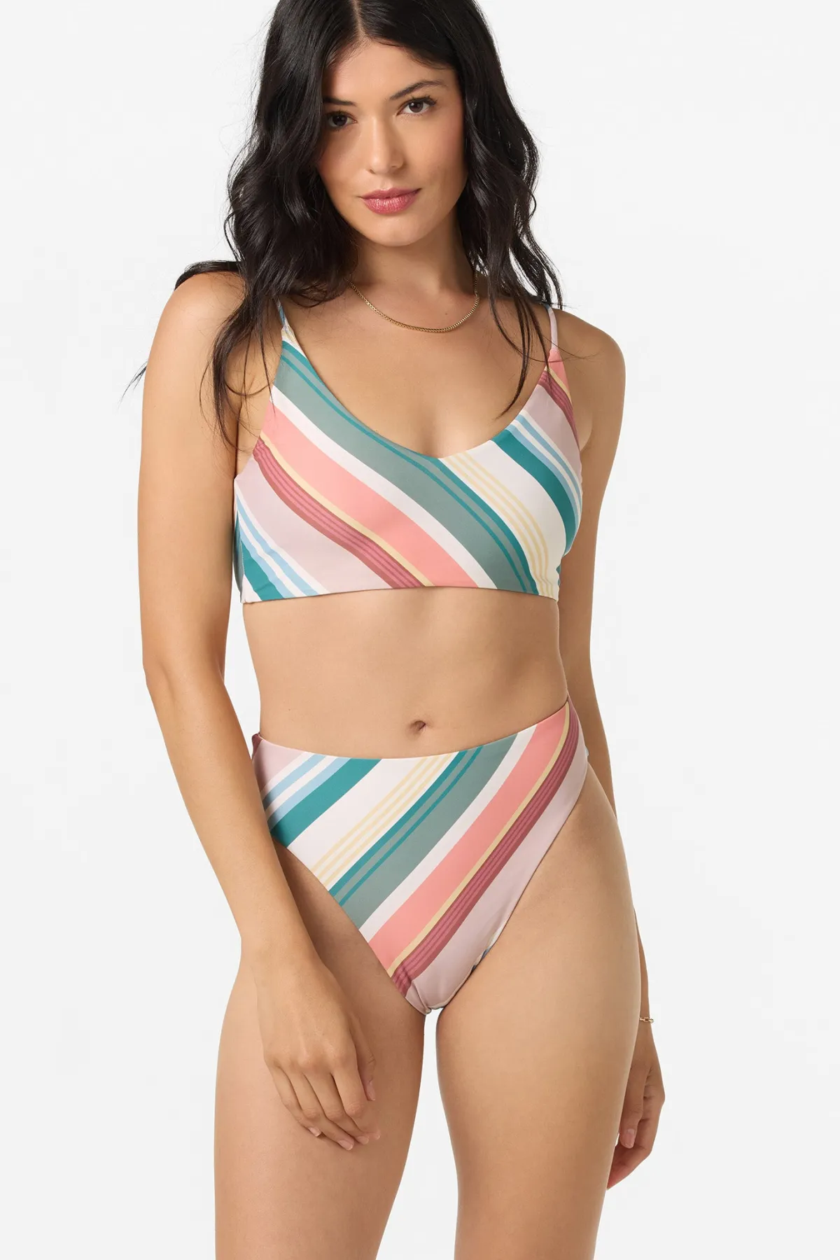 Bikini Bottoms^O'Neill Equator Stripe Max Full Bottoms - Multi Clr |
