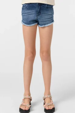 Sale|Bottoms^O'Neill Girl's Aiden Denim Shorts blue grass wash