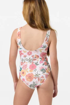 Swimwear^O'Neill Girl's Camellia Floral Twisted One-Piece - | vanilla