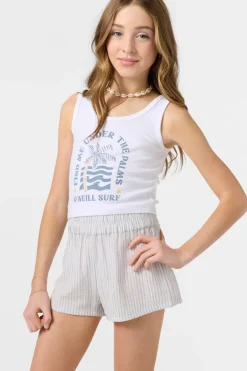 Sale^O'Neill Girl's Gabi Stripe Beach Shorts - | hydrangea