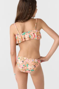 Sale^O'Neill Girl's Kelly Floral Ruffle Bralette Top Set - | desert flower