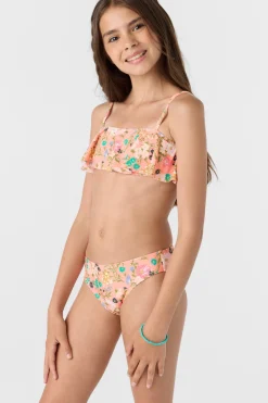 Sale^O'Neill Girl's Kelly Floral Ruffle Bralette Top Set - | desert flower