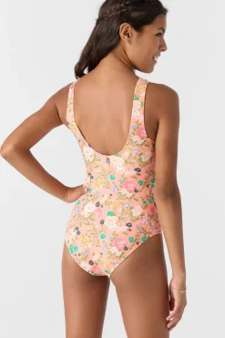 Sale^O'Neill Girl's Kelly Floral Twisted One-Piece - | desert flower