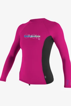 Uv-Sun-Protection Rash Guards|Uv-Sun-Protection Rash Guards^O'Neill Girl's Premium Skins Long Sleeve Rashguard - | berry/blk/berry