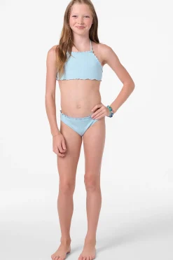 Swimwear^O'Neill Girl's Shorebreak Rib Ruffle Edge High Neck Set - | stratosphere