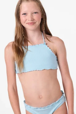 Swimwear^O'Neill Girl's Shorebreak Rib Ruffle Edge High Neck Set - | stratosphere